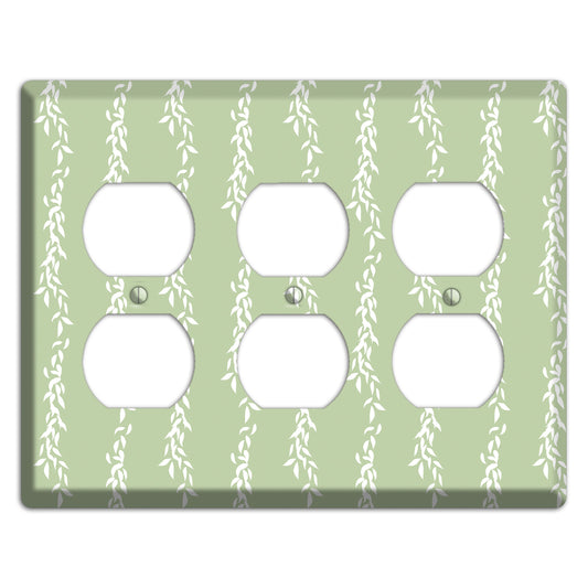 Leaves Style Z 3 Duplex Wallplate