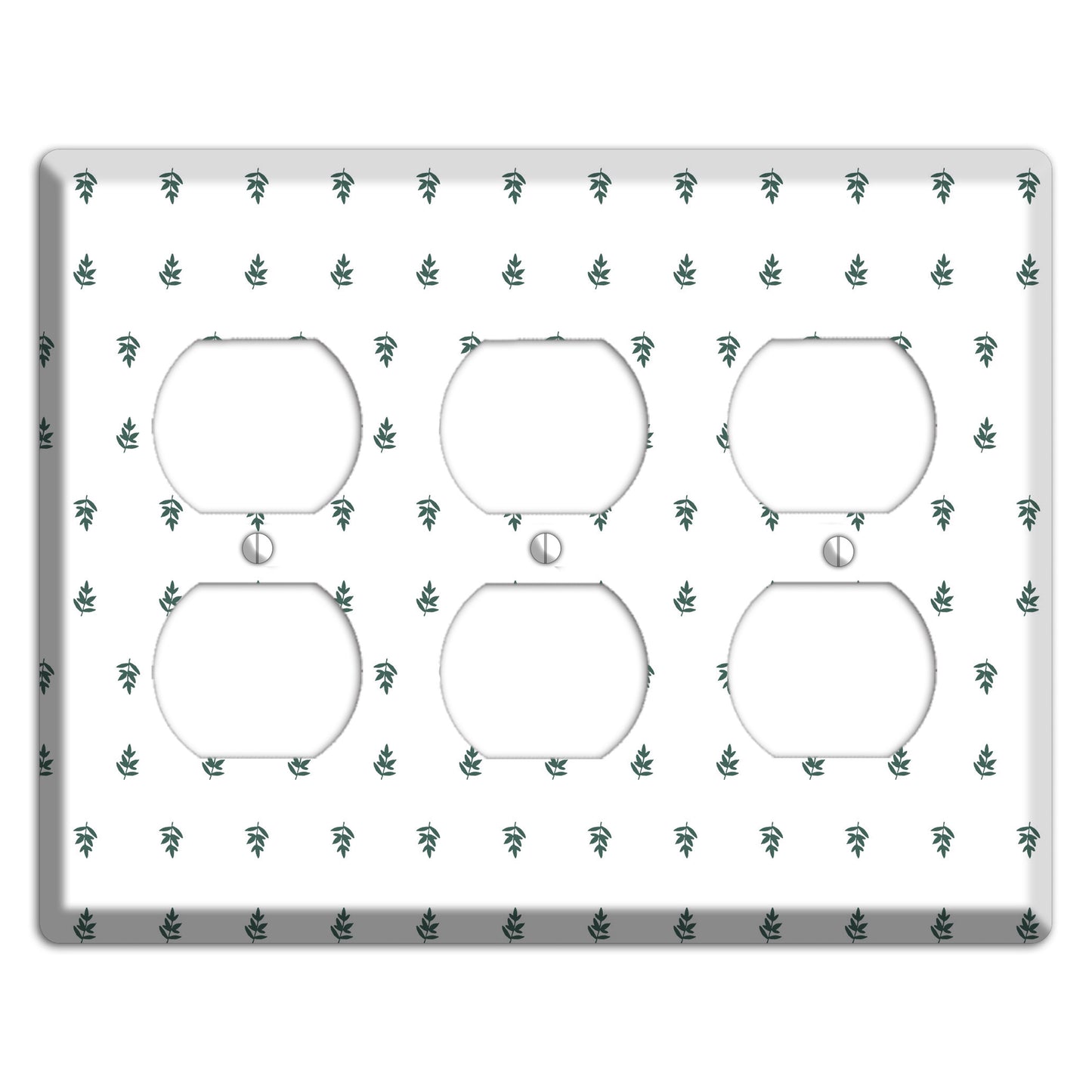 Leaves Style Y 3 Duplex Wallplate