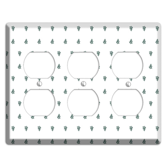 Leaves Style Y 3 Duplex Wallplate