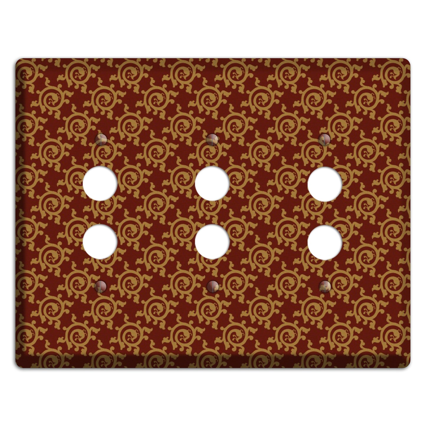 Asian Swirl Pattern 3 Pushbutton Wallplate