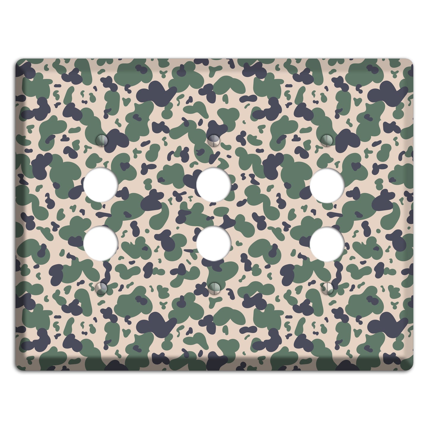 Afghanistan Blotch 2 Camo 3 Pushbutton Wallplate