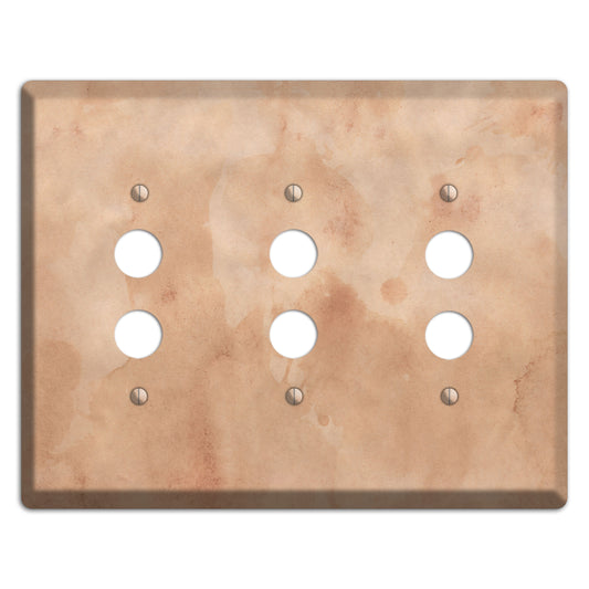 Aged Paper 1 3 Pushbutton Wallplate