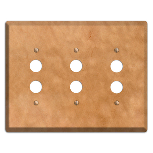 Aged Paper 9 3 Pushbutton Wallplate