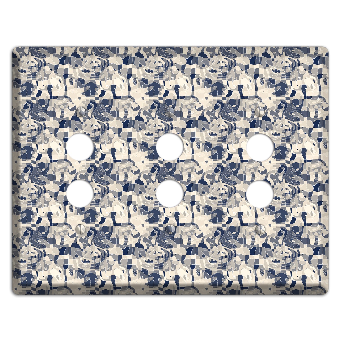 Multi Olive Bubble Dots 3 Pushbutton Wallplate