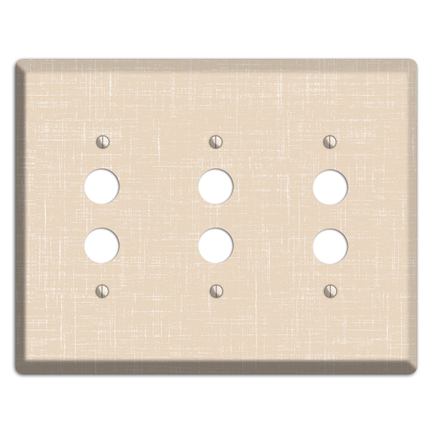 Double Spanish White Neutral Texture 3 Pushbutton Wallplate