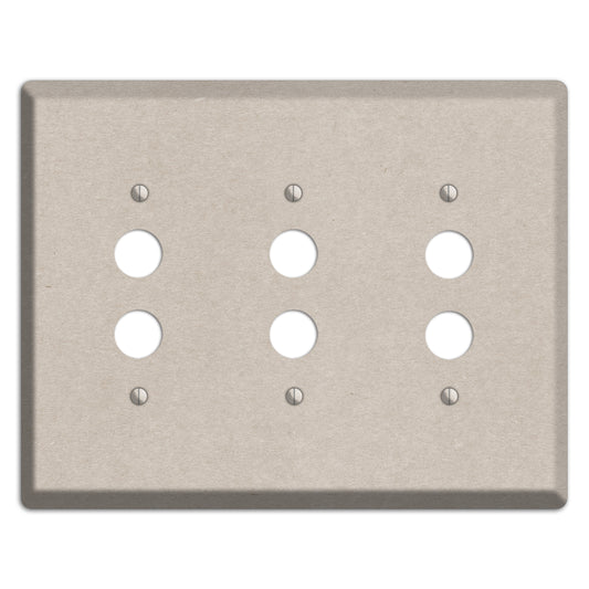 Bison Hide Kraft 3 Pushbutton Wallplate