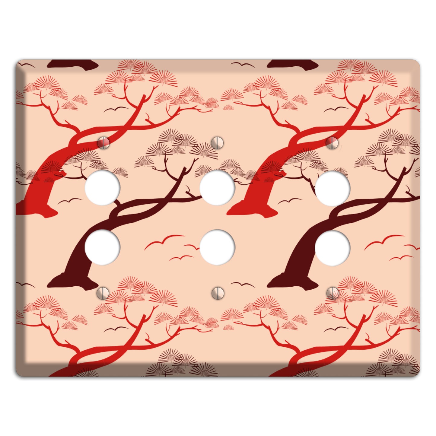 Asian Trees 3 Pushbutton Wallplate