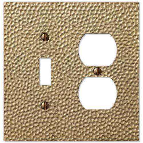 Selene Satin Gold Toggle / Duplex Outlet:Wallplatesonline.com