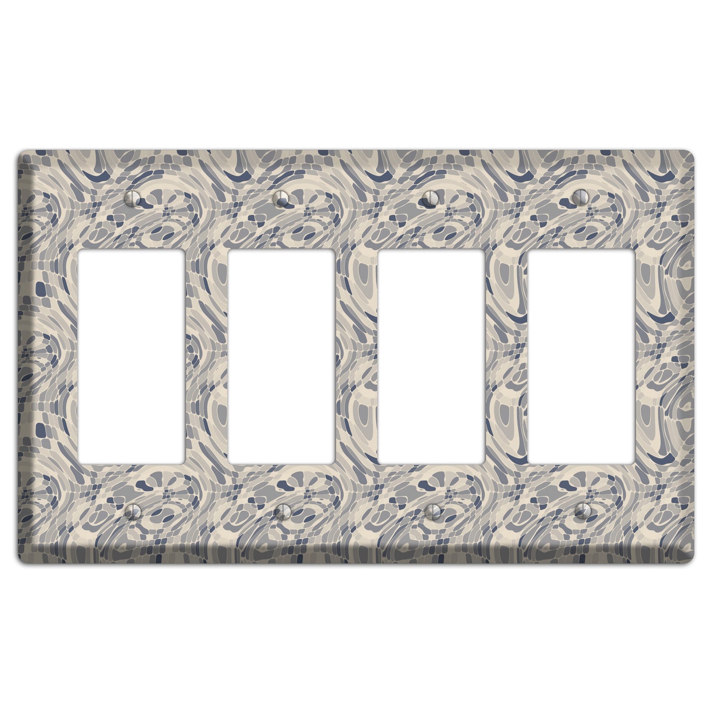 Blue and Beige Abstract 2 4 Rocker Wallplate