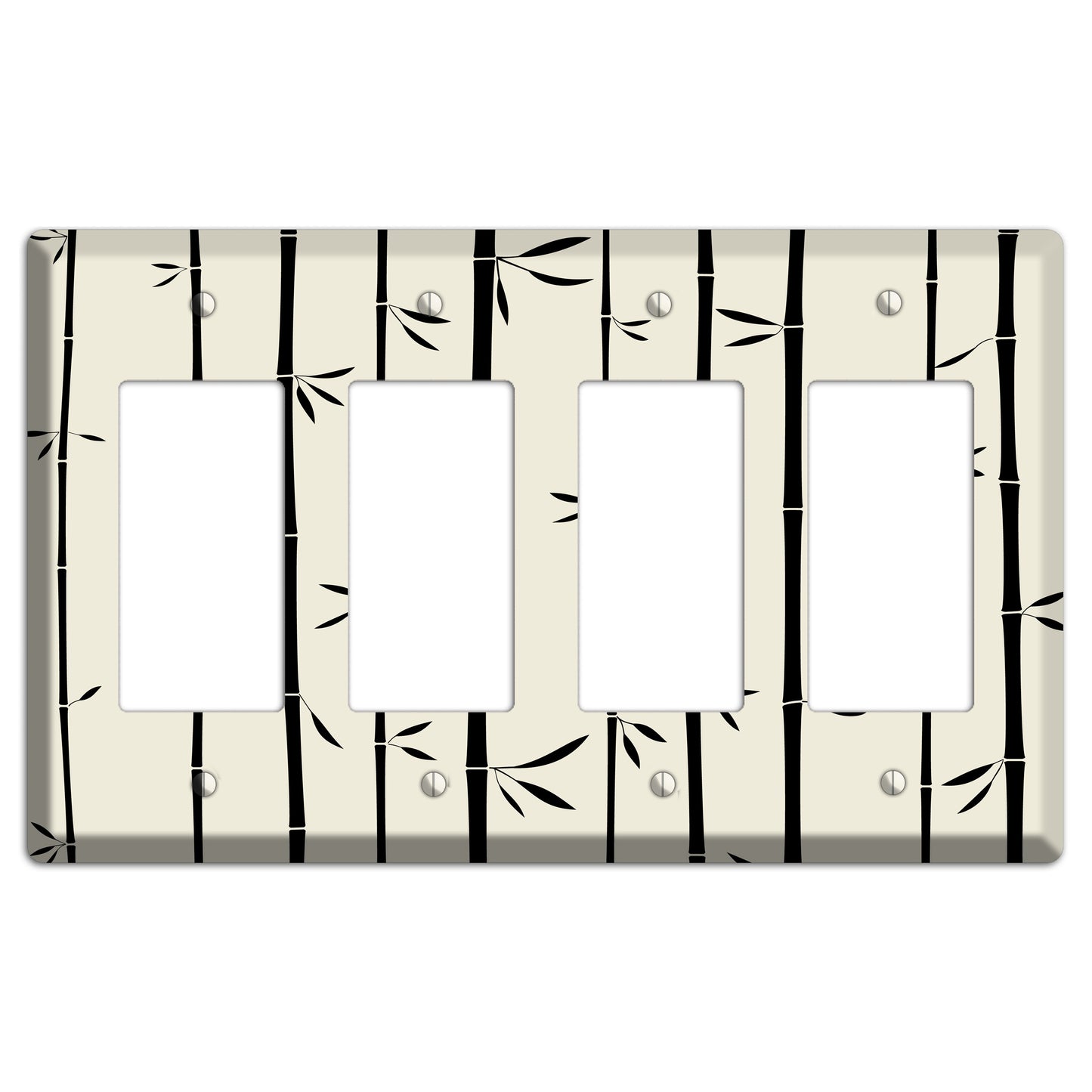 Beige Bamboo 4 Rocker Wallplate