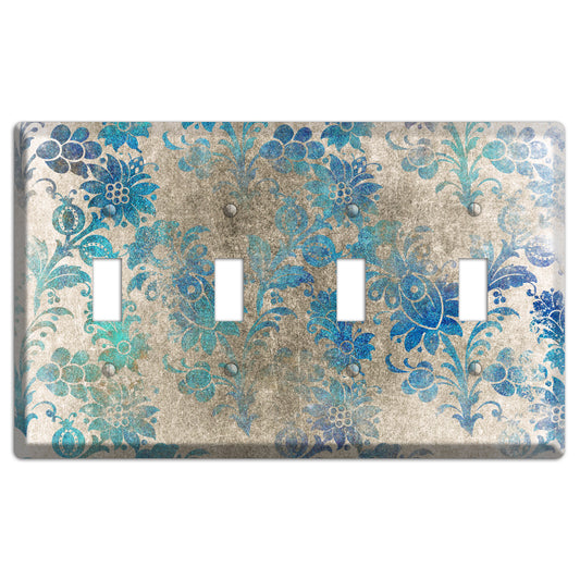 Mantle Whimsical Damask 4 Toggle Wallplate