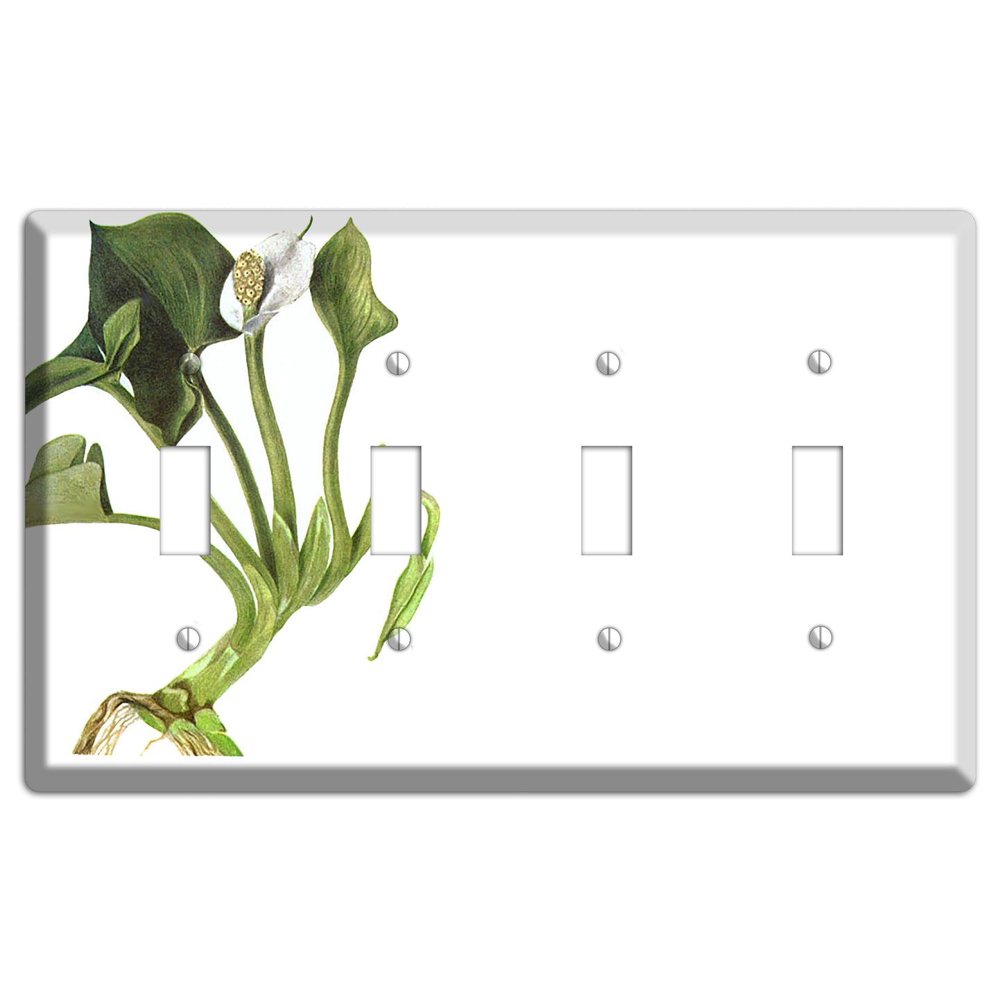 Calla Palustrie 4 Toggle Wallplate