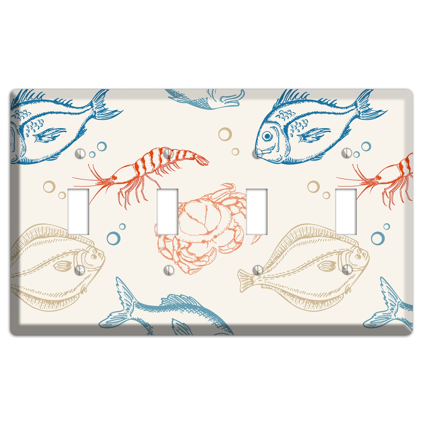 Mixed Sea Life Style 1 4 Toggle Wallplate