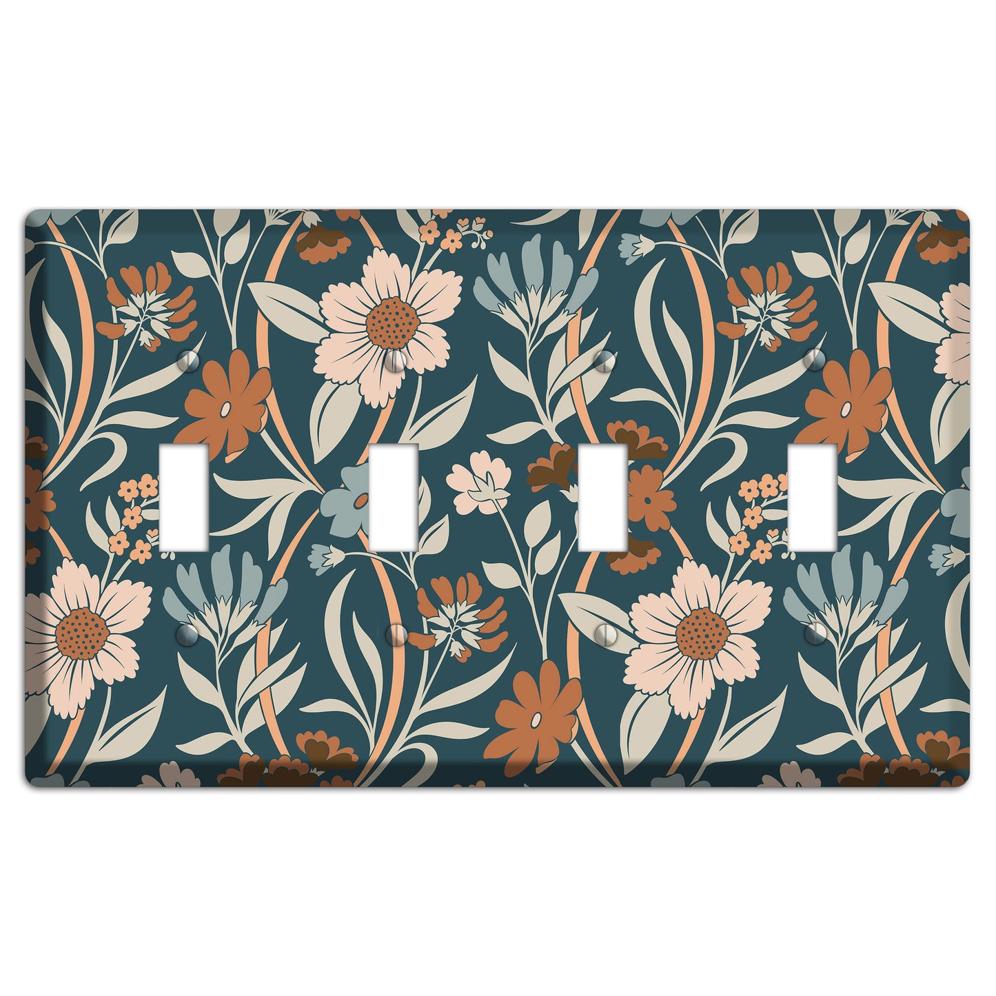 Summer Floral 1 4 Toggle Wallplate