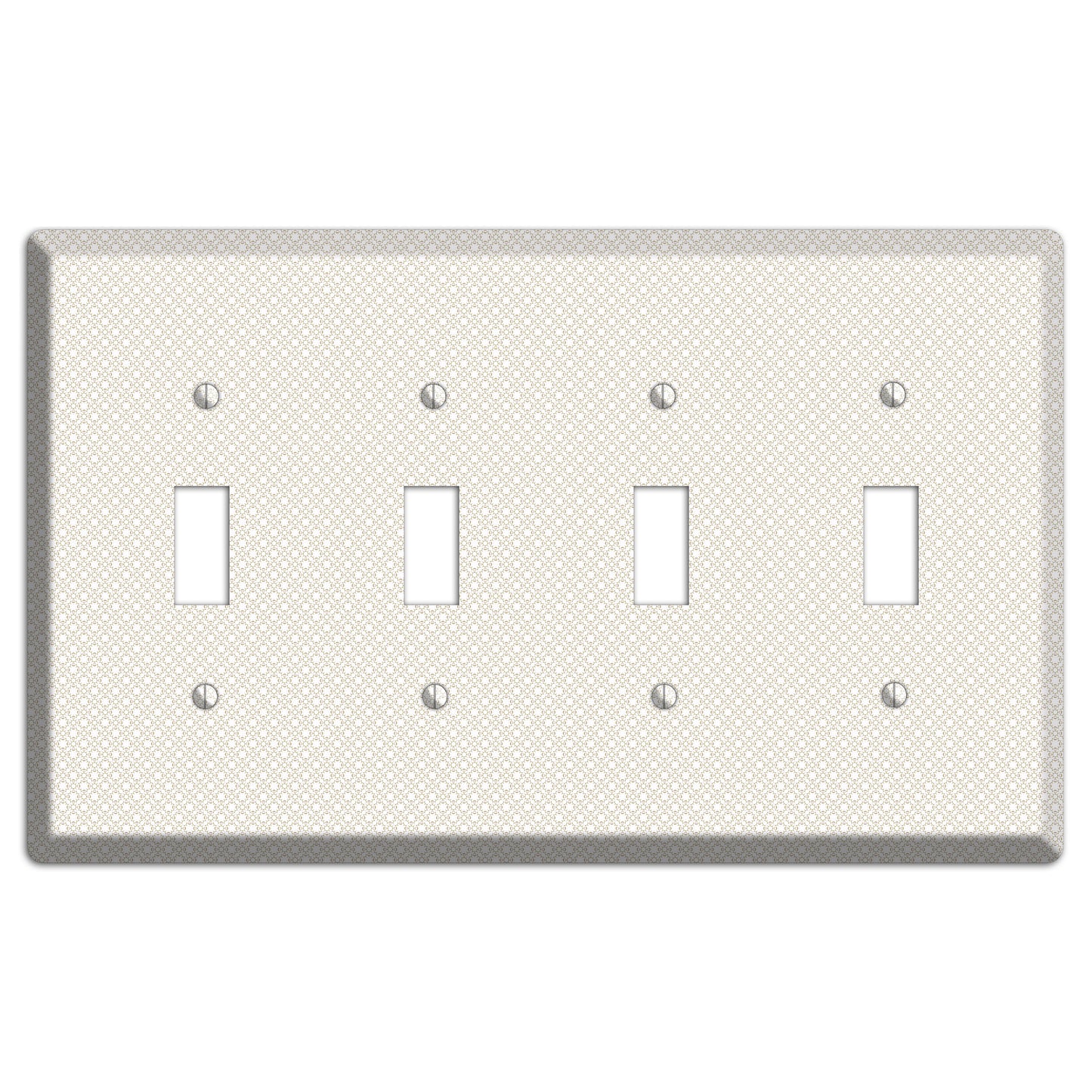 Off White Geometric 4 Toggle Wallplate