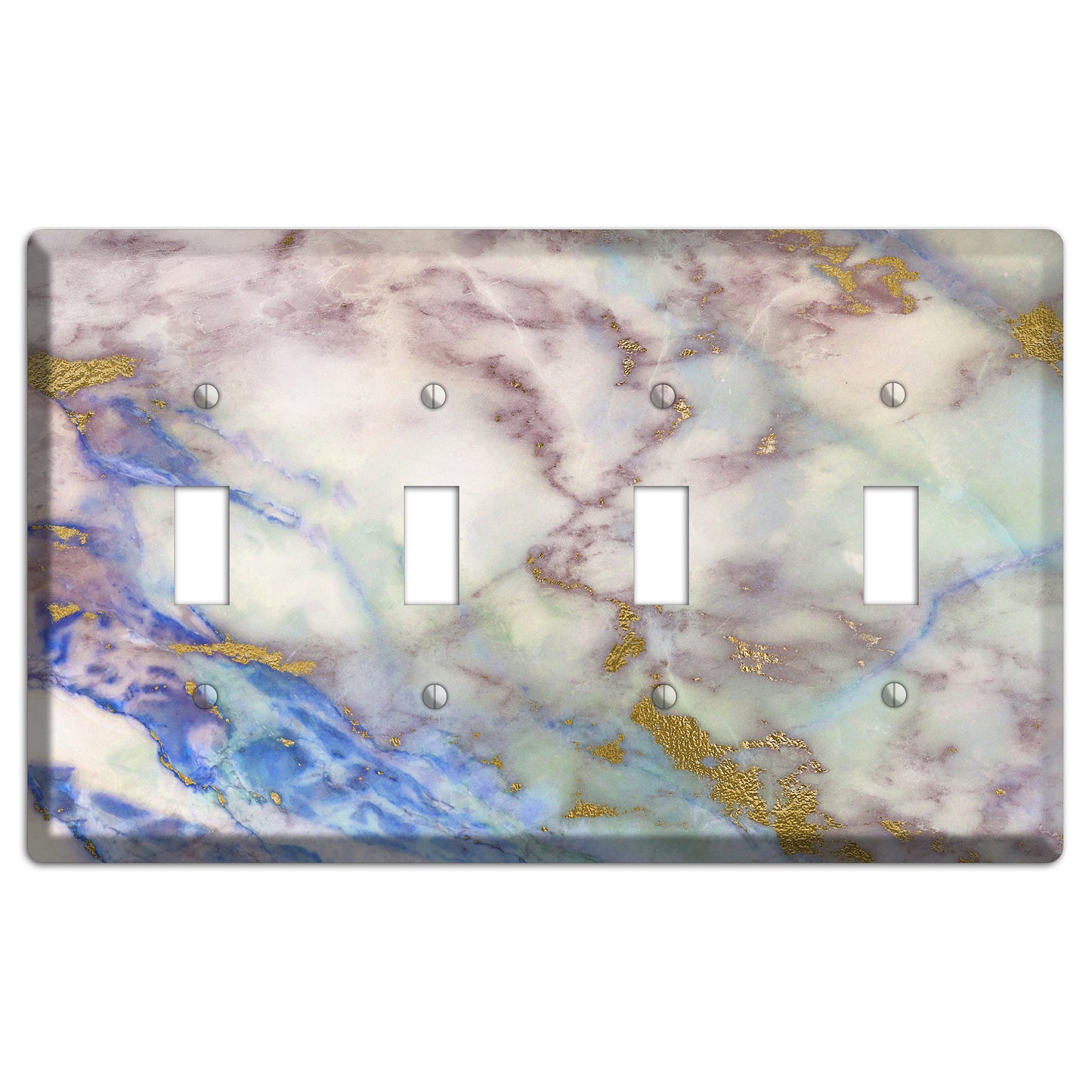 Indigo Marble 4 Toggle Wallplate