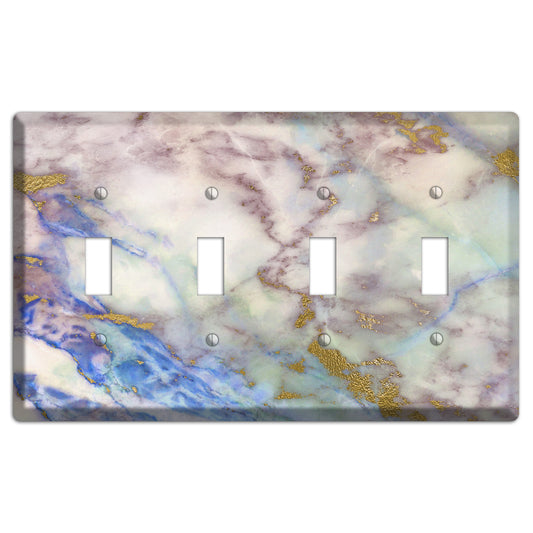 Indigo Marble 4 Toggle Wallplate