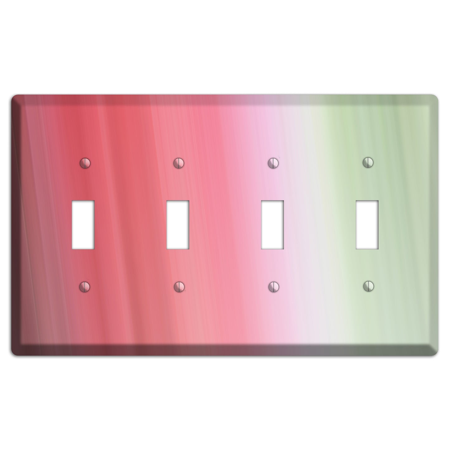 Coral Pink Ray of Light 4 Toggle Wallplate