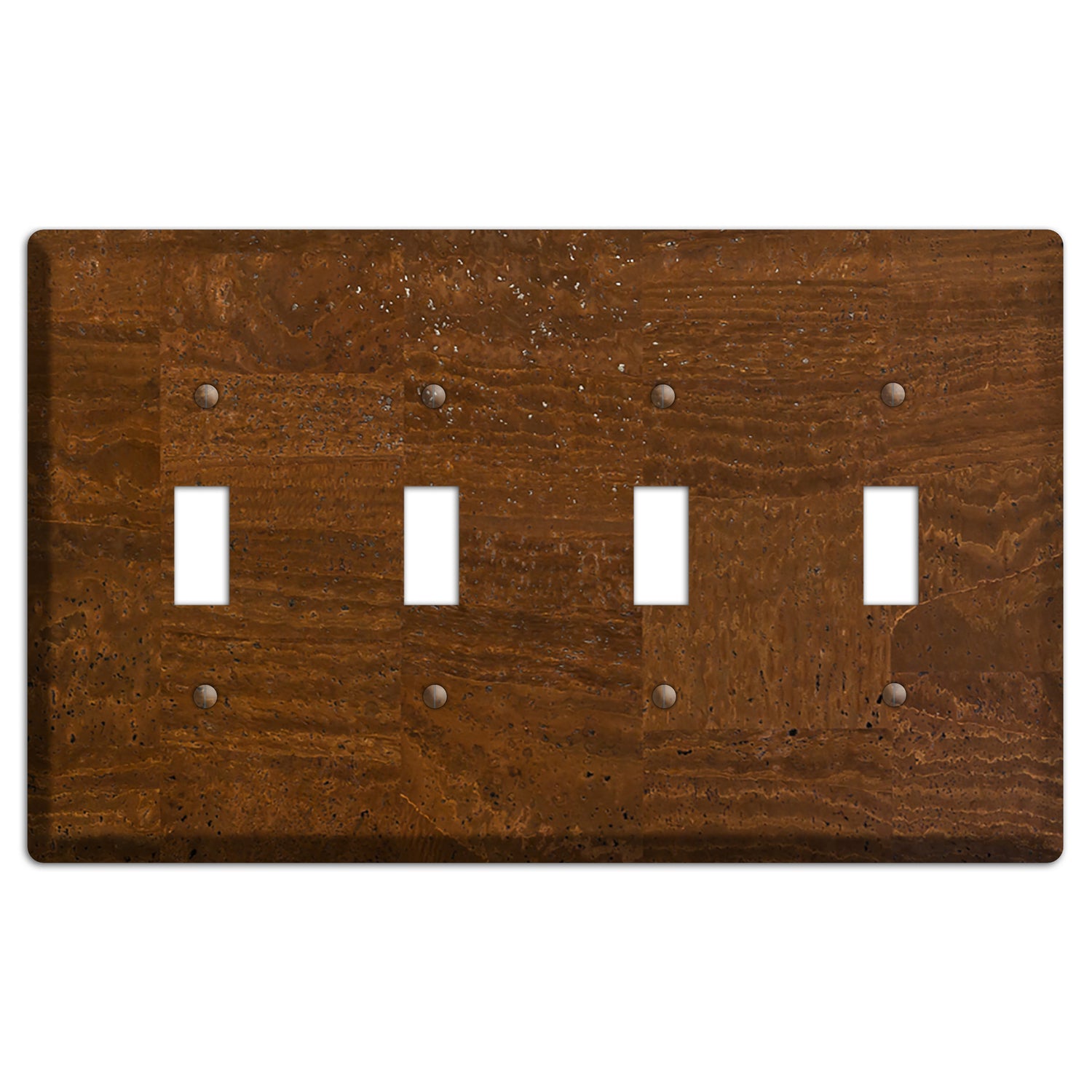 Milk Chocolate Cork 4 Toggle Wallplate