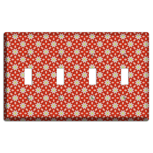 Red Foulard 2 4 Toggle Wallplate