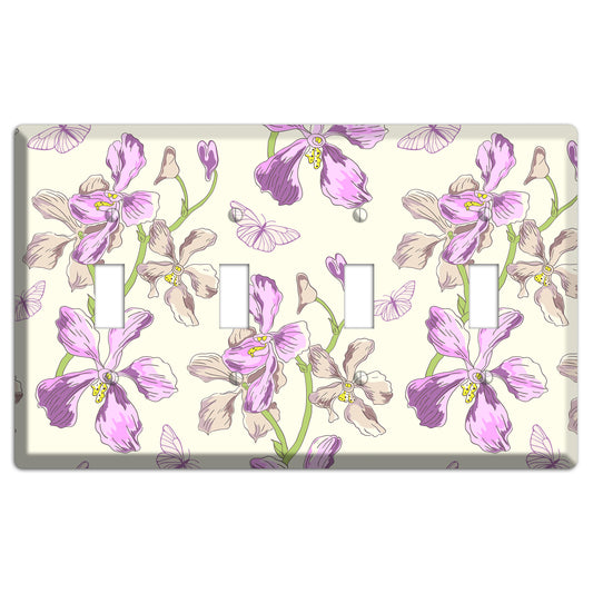 Orchid 4 Toggle Wallplate