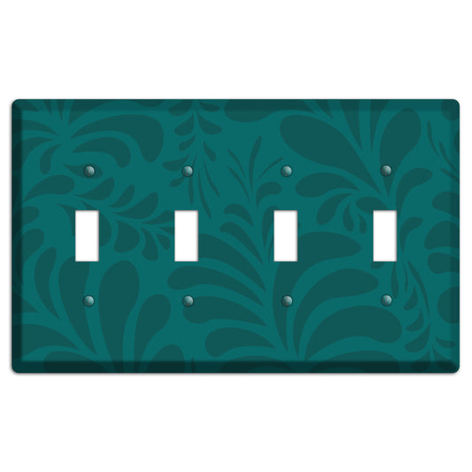 Jade Herati 4 Toggle Wallplate