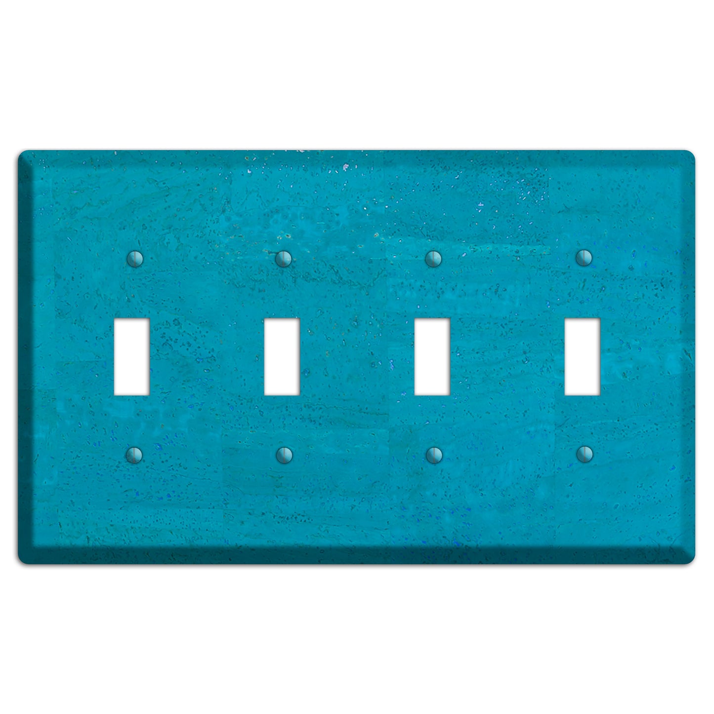 Bahama Blue Cork 4 Toggle Wallplate