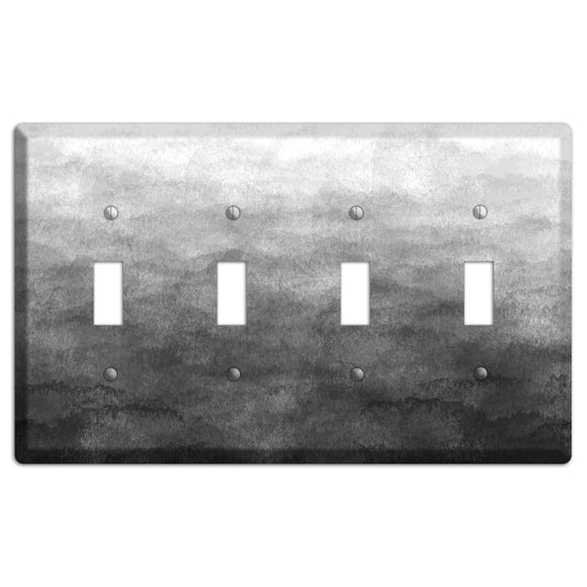 Black Ombre 4 Toggle Wallplate