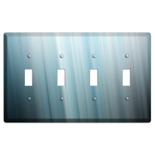 Dusty Blue Ray of Light 4 Toggle Wallplate