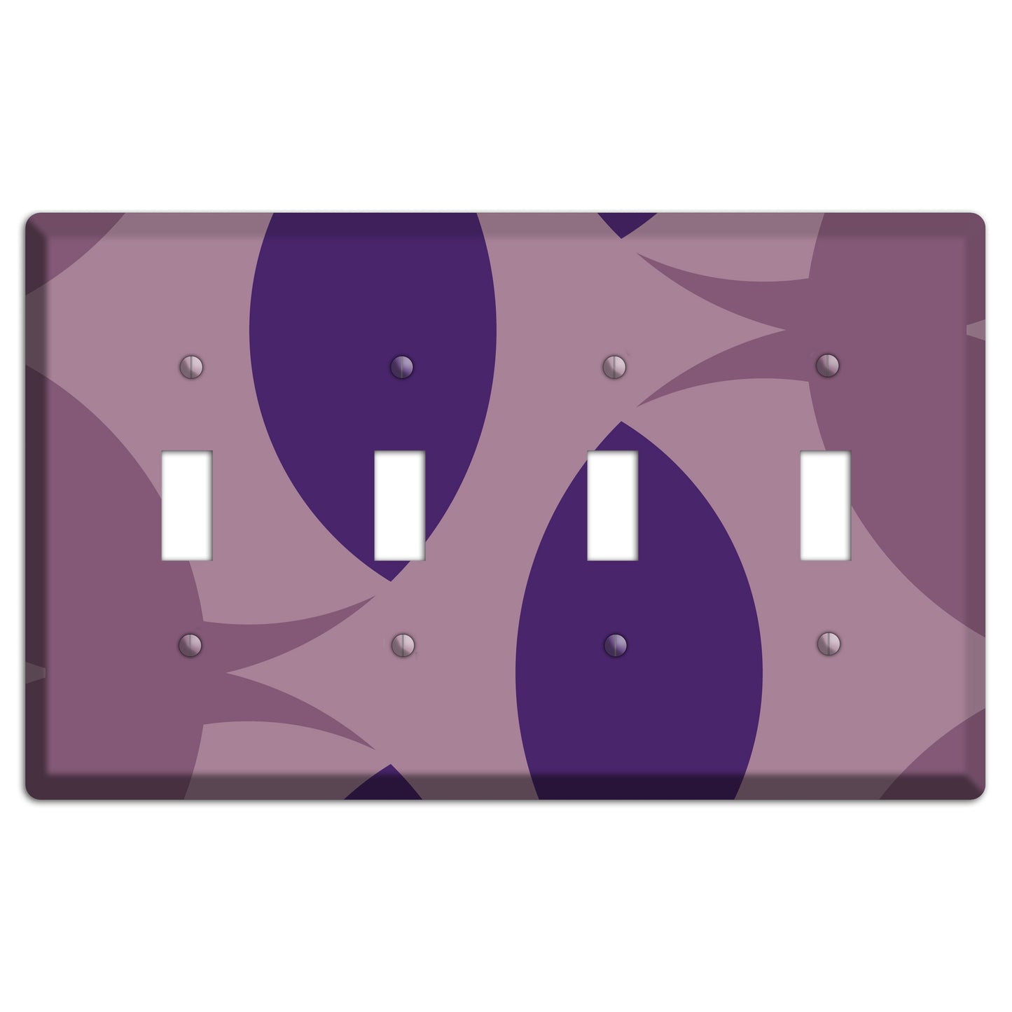 Purple Abstract 4 Toggle Wallplate