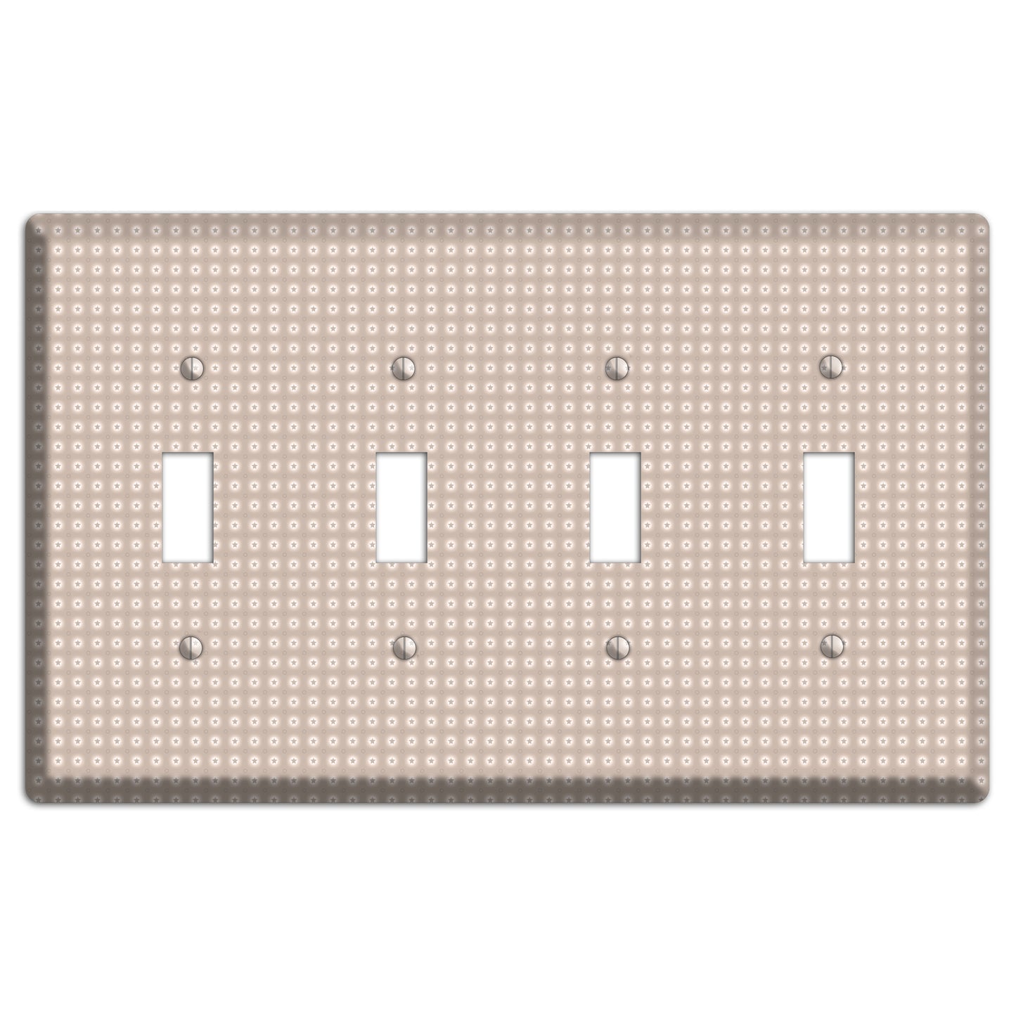 Beige with Circled Stars 4 Toggle Wallplate