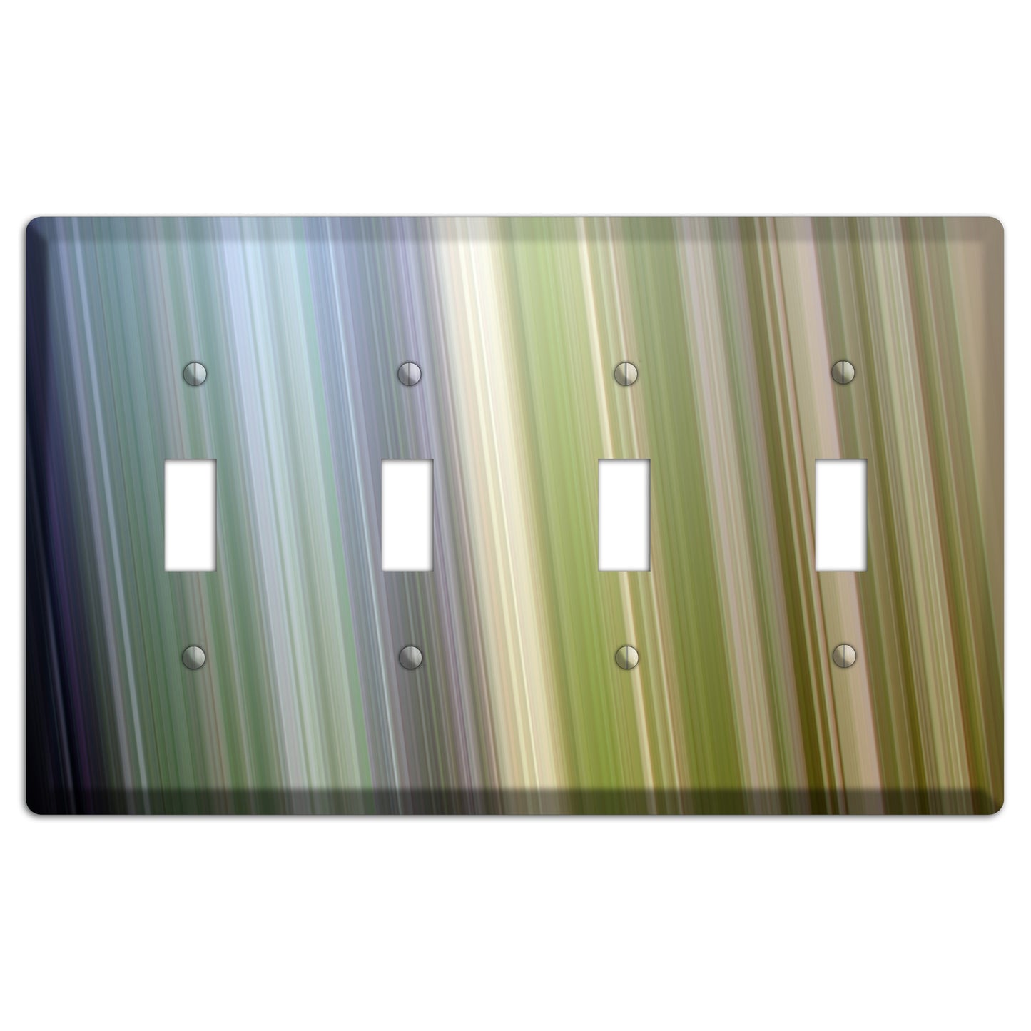 Purple and Green Ray of Light 4 Toggle Wallplate