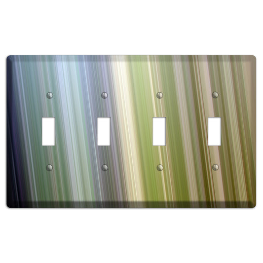 Purple and Green Ray of Light 4 Toggle Wallplate