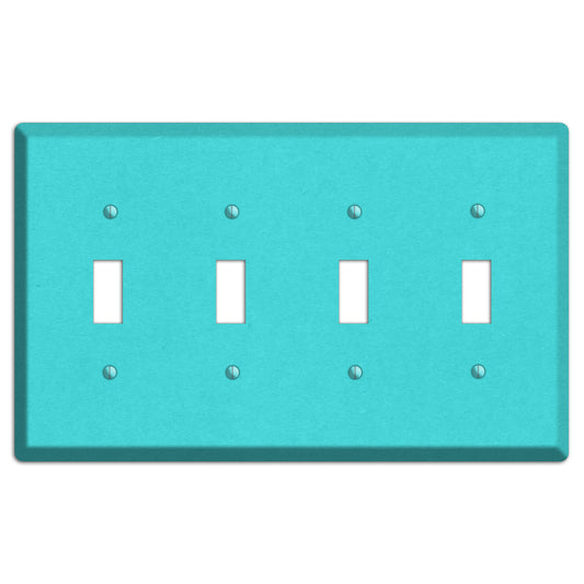 Turquoise Kraft 4 Toggle Wallplate