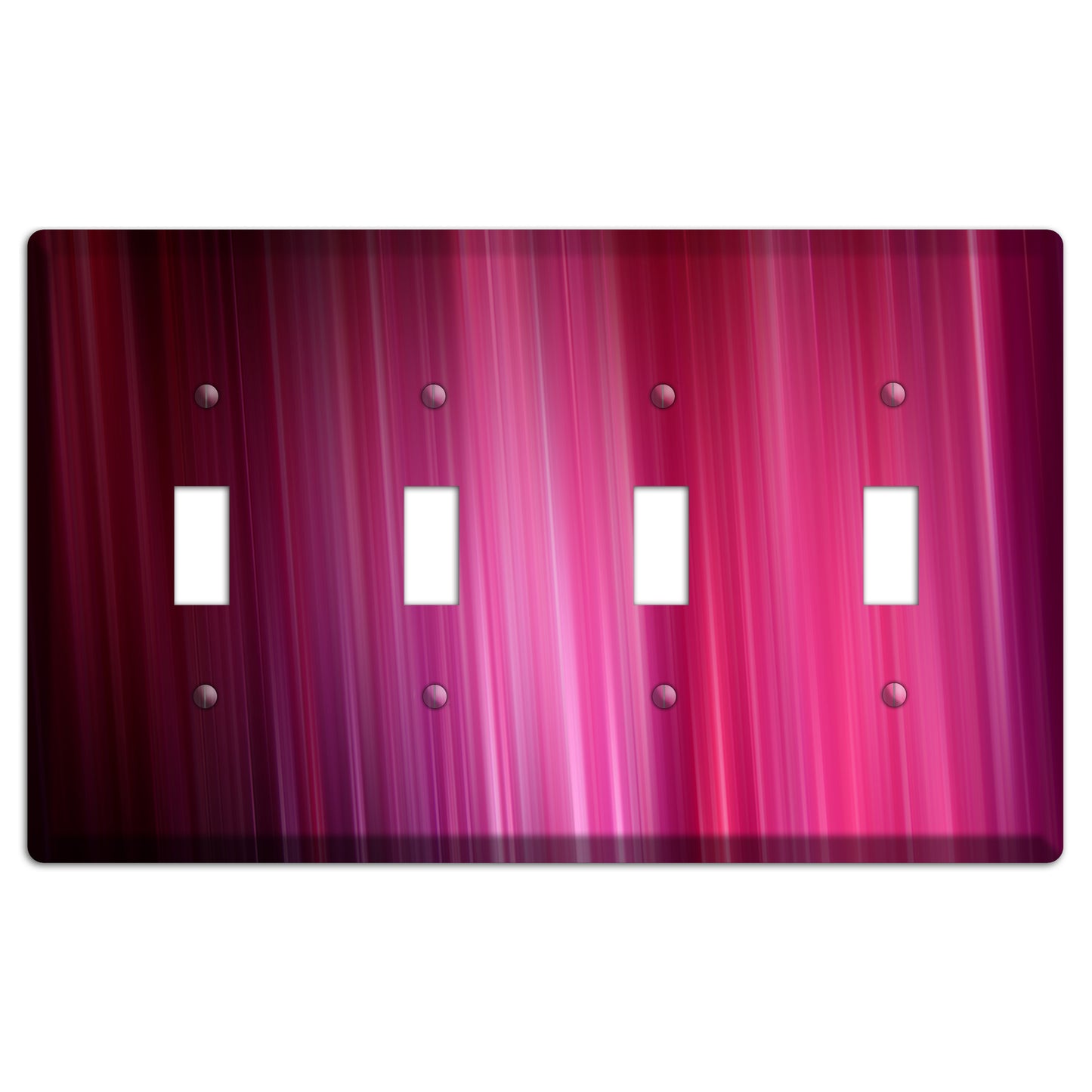 Fuschia Ray of Light 4 Toggle Wallplate