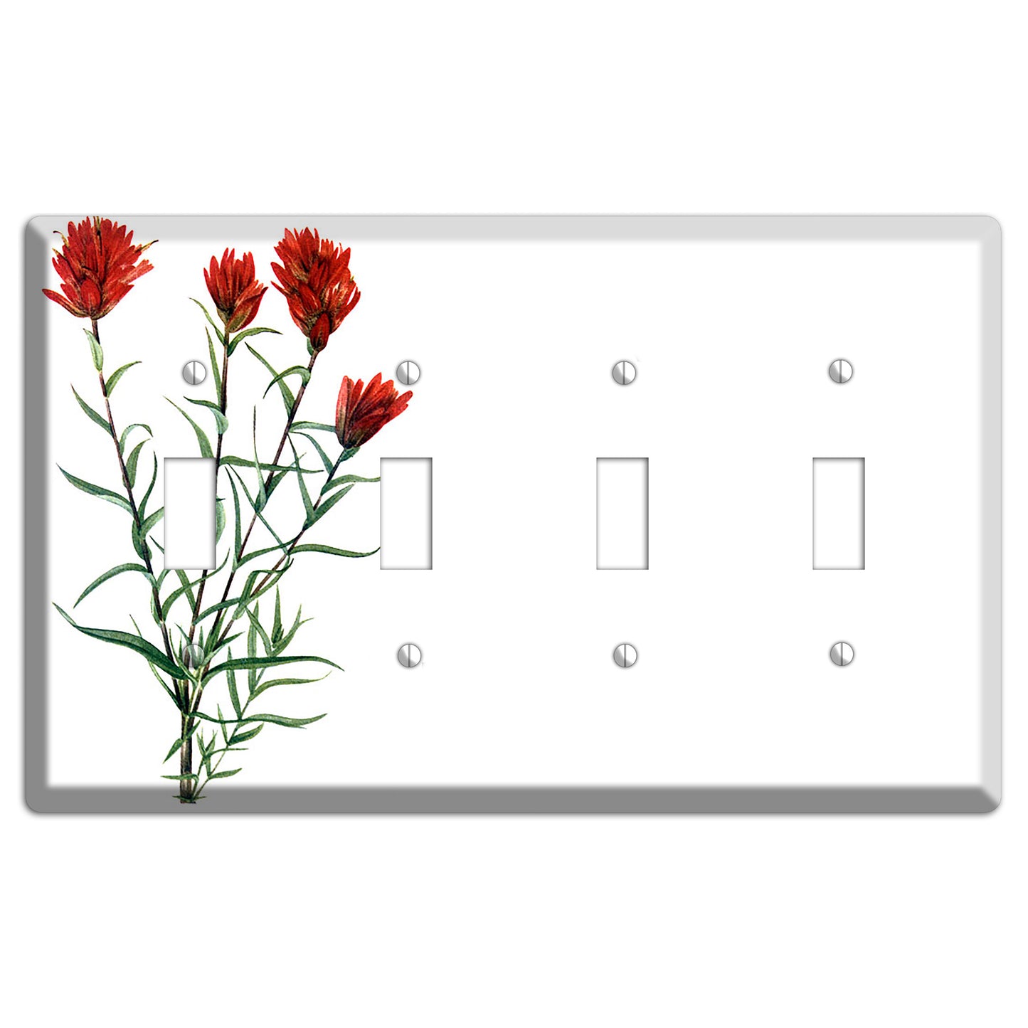 Castilleja Linarifolia 4 Toggle Wallplate