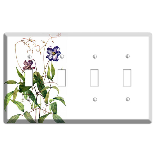 Clematis Crispa 4 Toggle Wallplate