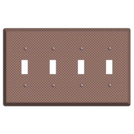 Brown Foulard 4 Toggle Wallplate