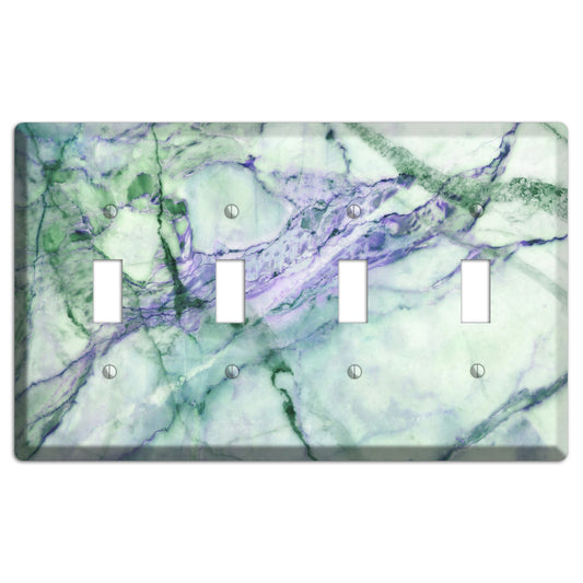 Powder Ash Marble 4 Toggle Wallplate