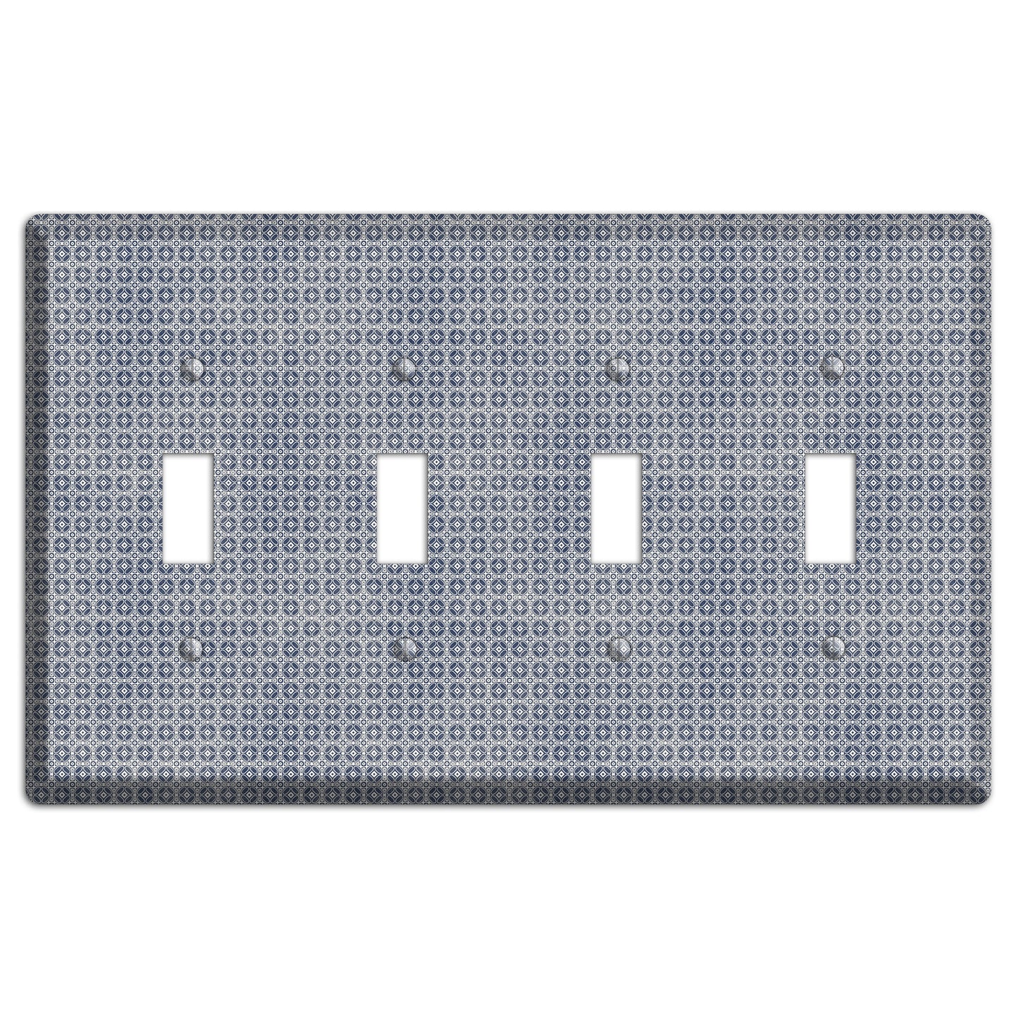 Multi Grey Arabesque 4 Toggle Wallplate