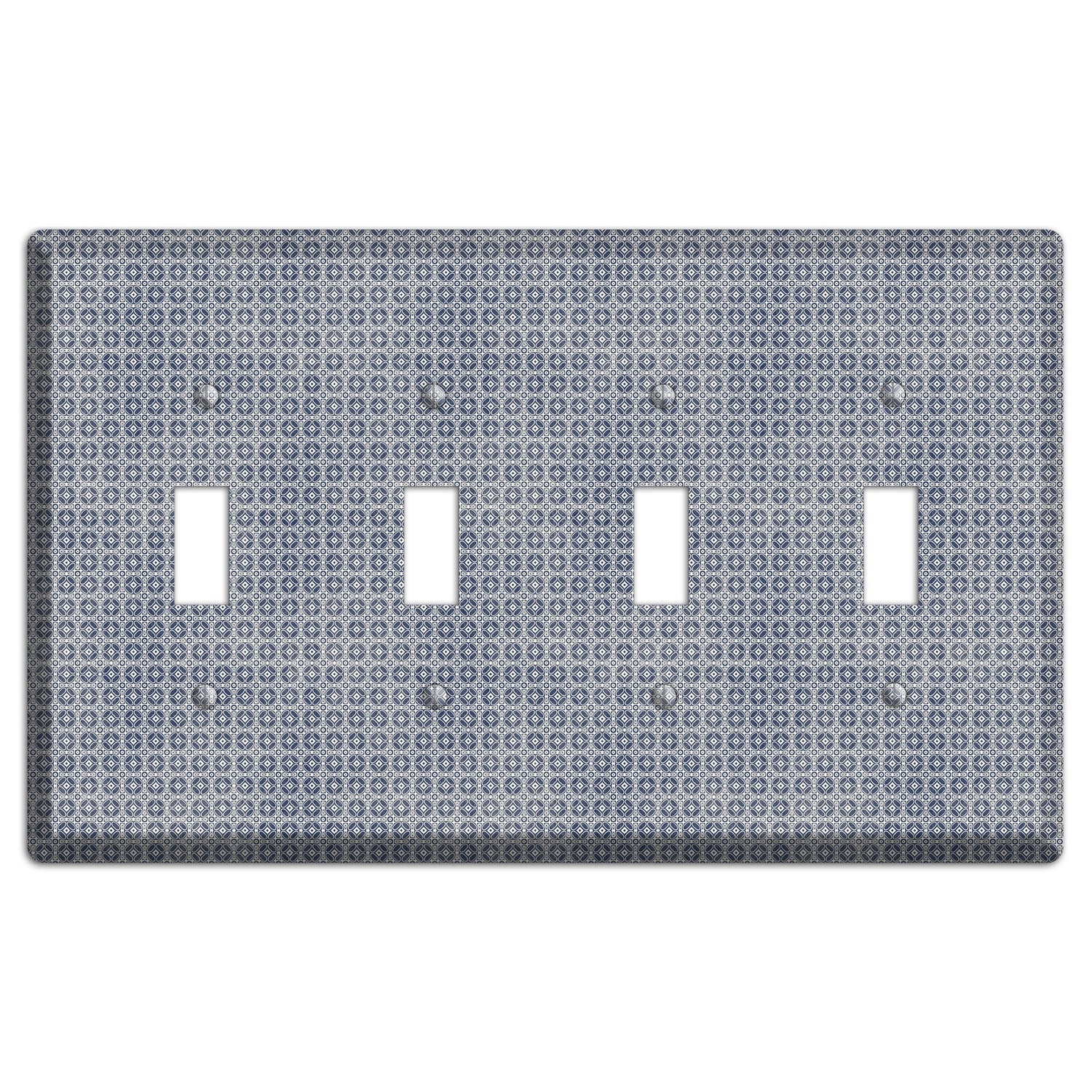 Multi Grey Arabesque 4 Toggle Wallplate