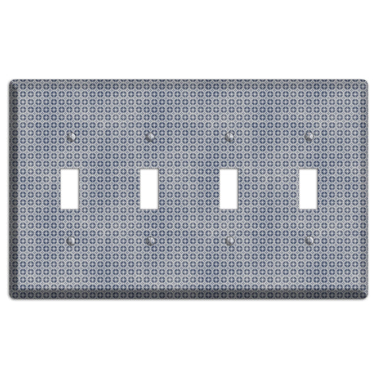 Multi Grey Arabesque 4 Toggle Wallplate