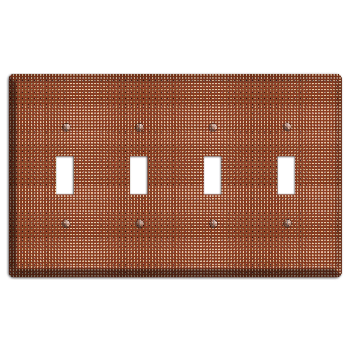 Maroon Weave 4 Toggle Wallplate