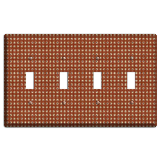 Maroon Weave 4 Toggle Wallplate