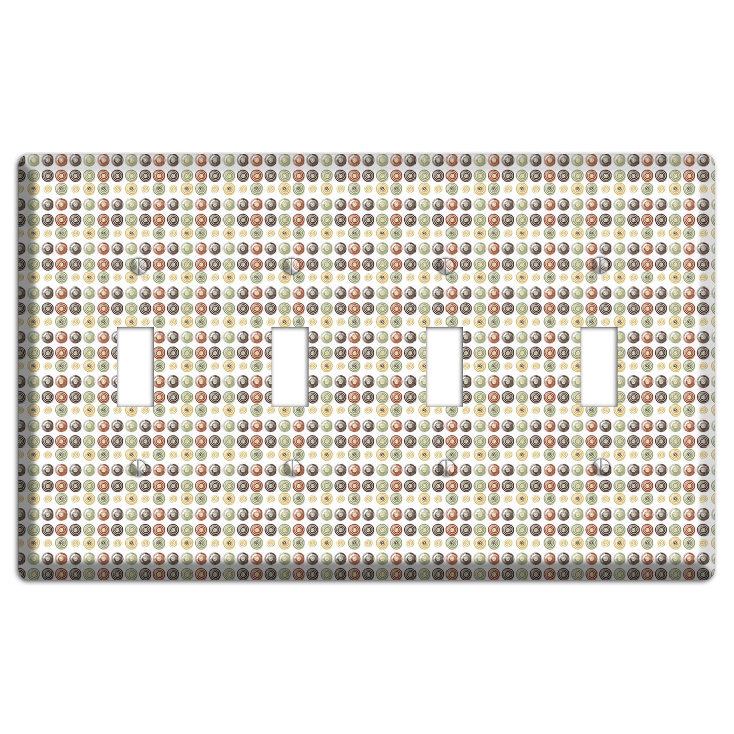 Multo Color Tiled Dots 4 Toggle Wallplate