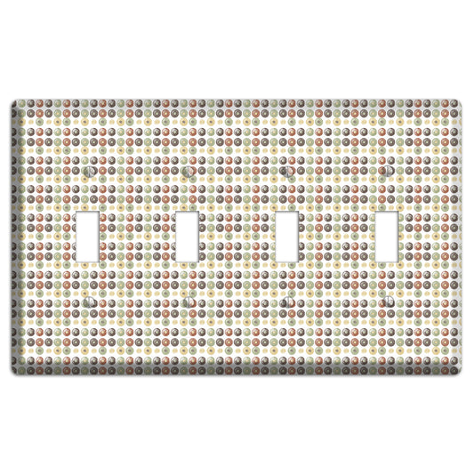 Multo Color Tiled Dots 4 Toggle Wallplate