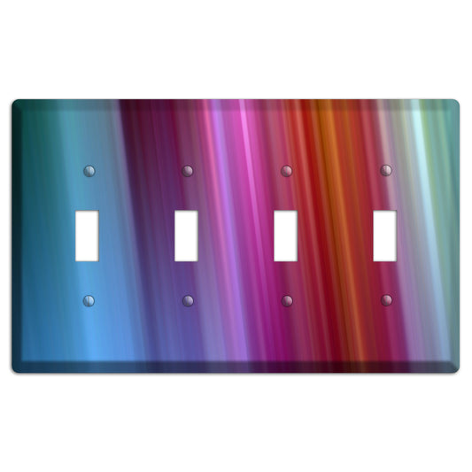 Blue and Purple Ray of Light 4 Toggle Wallplate