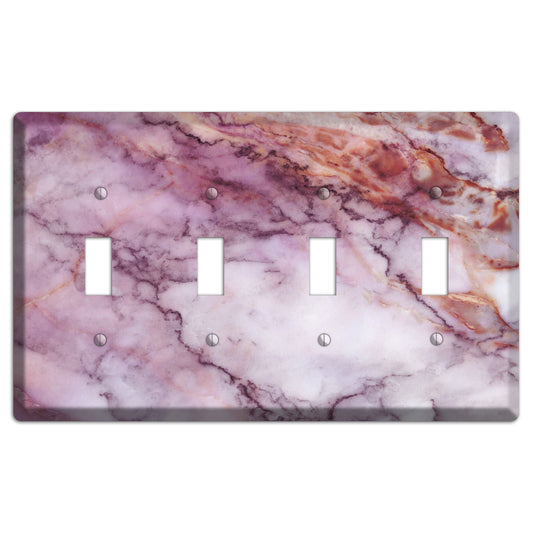 Lily Marble 4 Toggle Wallplate