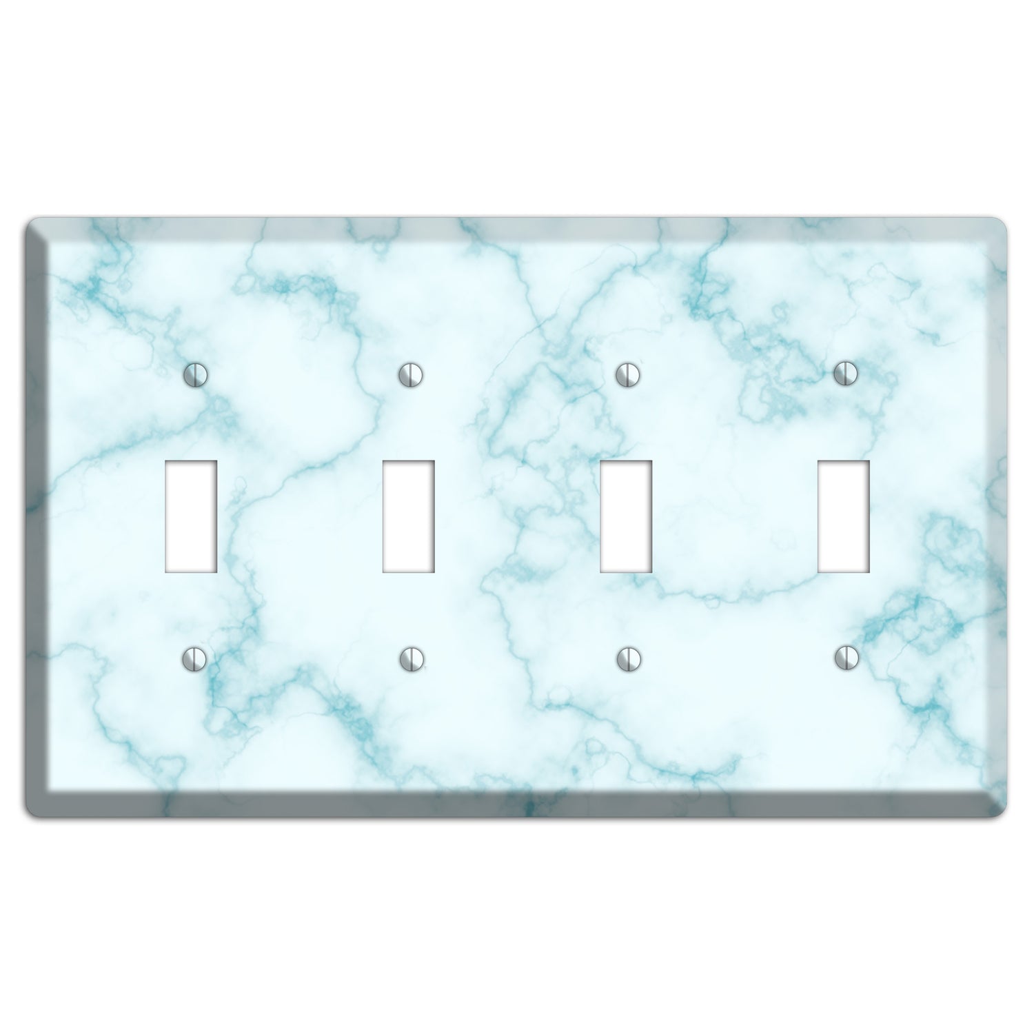 Blue Stained Marble 4 Toggle Wallplate