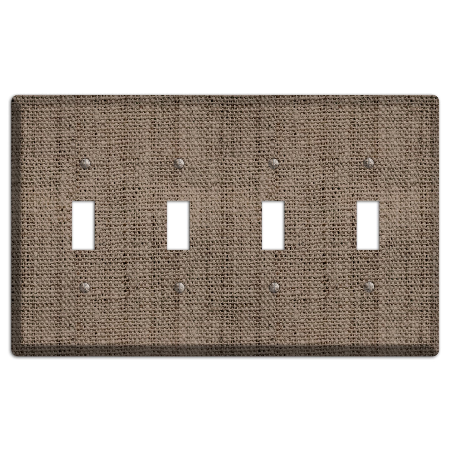 Coffee Burlap 4 Toggle Wallplate